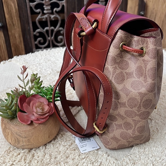 🌸Coach Evie Backpack 22 In Signature Canvas New! - Picture 4 of 15